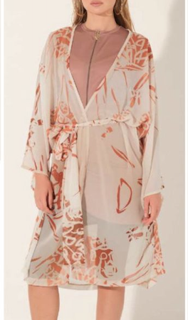 Cinnamon Printed Beach Pareo